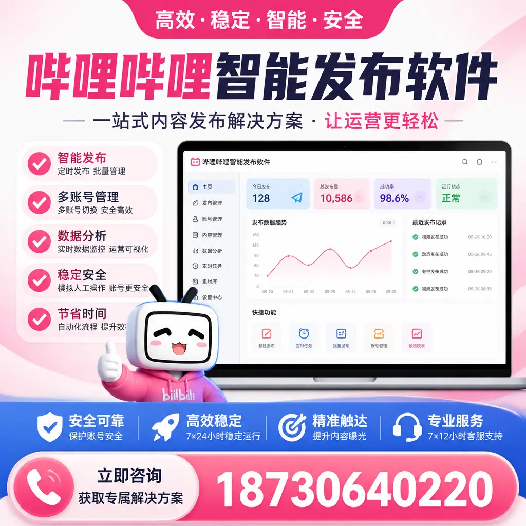 哔哩哔哩智能发布软件选型对比:哪个更适合 张掖 的你?